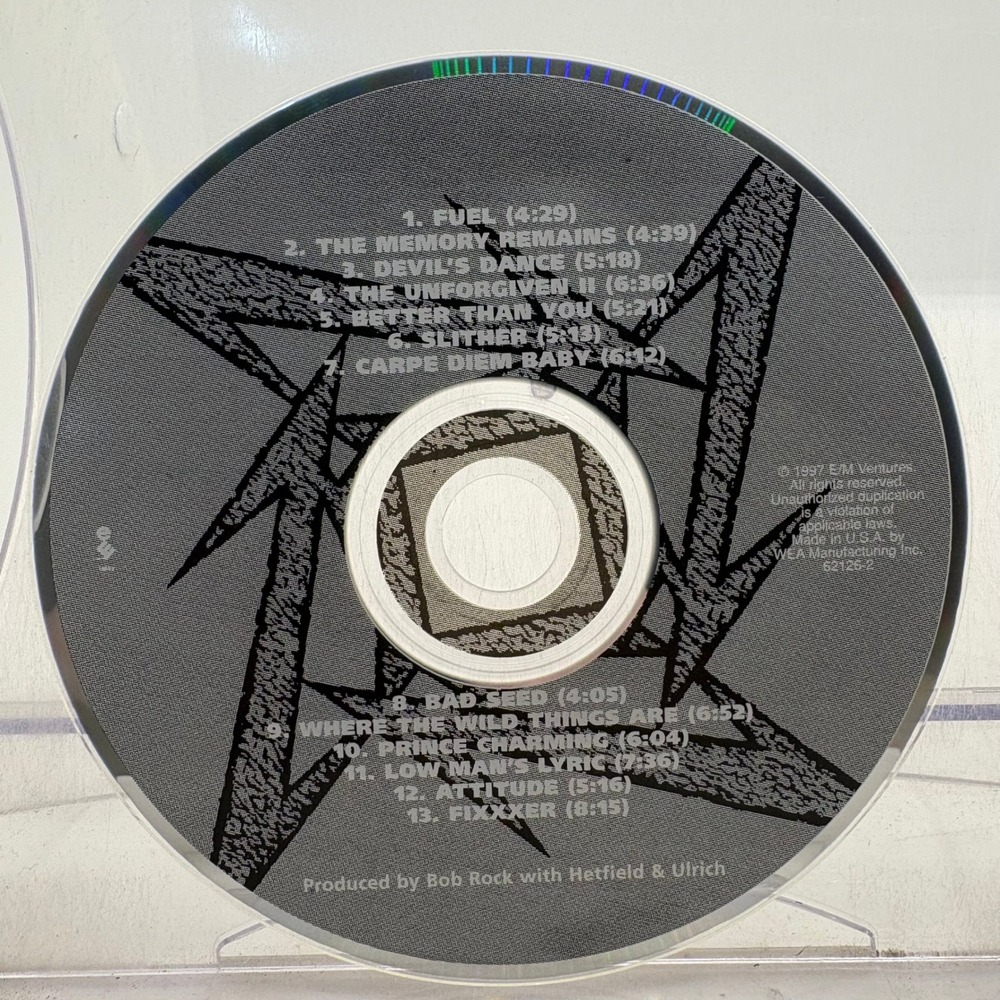 Metallica ReLoad CD Album 1997 62126-2 Fuel The Memory Remains Heavy Metal Rock